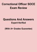 Correctional Officer SOCE Exam Review &ndash; Practice & Study Guide