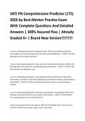 VATI PN Comprehensive Predictor &lpar;175&rpar;  2026 by Best-Mentor Practice Exam  With Complete Questions And Detailed  Answers &vert; 100&percnt; Assured Pass &vert; Already  Graded A&plus; &vert; Brand New Version&excl;&excl;&excl;&excl;&excl;&excl;&excl;&excl;&excl;