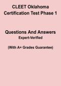 CLEET Oklahoma Certification Test Phase 1 &ndash; Study Guide & Practice Questions