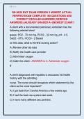 RN HESI EXIT EXAM VERSION 3 NEWEST ACTUAL  VERIFIED EXAM COMPLETE 160 QUESTIONS AND  CORRECT DETAILED ANSWERS &lpar;VERIFIED  ANSWERS&rpar; &vert;ALREADY GRADED A&plus;&vert;&vert;NEWEST EXAM&excl;&excl;&excl;