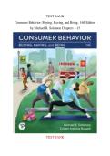 TEST BANK Consumer Behavior&colon; Buying&comma; Having&comma; and Being &lpar;14TH ED&rpar; by Michael R&period; Solomon&vert; All Chapters 