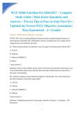 WGU D440 Nutrition OA 2026&sol;2027 &ndash; Complete Study Guide &vert; Must-Know Questions and Answers &plus; Proven Tips to Pass on Your First Try &vert; Updated for Newest WGU Objective Assessment &vert; Pass Guaranteed - A&plus; Graded