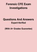 Forensic CFE Exam &ndash; Investigations Practice & Study Guide