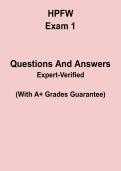 HPFW Exam 1 &ndash; Certification Practice & Study Guide