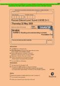 Pearson Edexcel Level 1&sol;Level 2 GCSE &lpar;9&ndash;1&rpar; Arabic PAPER 3&colon; Reading and understanding in Arabic Foundation Tier MAY 2025 combined Question Paper and Mark scheme