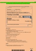 Pearson Edexcel Level 1&sol;Level 2 GCSE &lpar;9&ndash;1&rpar; Arabic PAPER 4&colon; Writing in Arabic Foundation tier JUNE 2025 combined Question Paper and Mark scheme