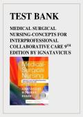 Test Bank for Medical-Surgical Nursing&colon; Concepts for Interprofessional Collaborative Care 9th Edition by Donna D&period; Ignatavicius &ndash; Latest Update 2026 Exam Prep &vert; Graded A&plus;