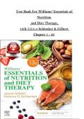 Williams Essentials of Nutrition and Diet Therapy 13th Edition Test Bank &vert; Exam Questions&comma; Answers & Rationales &vert; ISBN 978-0323847124 &vert; Nursing Nutrition Exam Prep