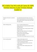 HCA Skills Test WA with all Correct & 100&percnt; Verified Answers &vert;Latest Version &vert;Already Graded A&plus;