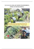 Test bank for Loose Leaf Version for Environmental Science 16th Edition with test questions and answers graded A&plus;