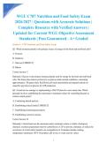 WGU C787 Nutrition and Food Safety Exam 2026&sol;2027 &vert; Questions with Accurate Solutions &vert; Complete Resource with Verified Answers &vert; Updated for Current WGU Objective Assessment Standards &vert; Pass Guaranteed - A&plus; Graded