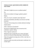 NUR1141 EXAM 1 QUESTIONS WITH COMPLETE SOLUTIONS