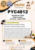 PYC4812 Assignment 3 &lpar;COMPLETE ANSWERS&rpar; 2026 - DUE August 2026