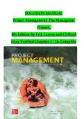 Solution Manual for Project Management&colon; The Managerial Process&comma; 8th Edition by Erik W&period; Larson & Clifford F&period; Gray &vert; Complete Worked Solutions &vert; All Chapters