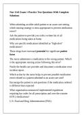 Nur 1141 Exam 1 Practice Test Questions With Complete Solutions