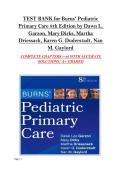 Burns Pediatric Primary Care 8th Edition Test Bank &vert; Dawn L&period; Garzon &vert; Exam Questions&comma; Answers & Rationales &vert; ISBN 978-0323882316