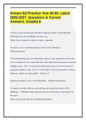 Drivers Ed Practice Test 26-50&period; Latest 2026-2027&period; Questions & Correct Answers&period; Graded A