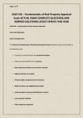 IAAO 101 &ndash; Fundamentals of Real Property Appraisal Exam ACTUAL EXAM COMPLETE QUESTIONS AND VERIFIED SOLUTIONS LATEST UPDATE THIS YEAR&period;pdf