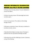 NURSING INFORMATICS EXAMINATION REVIEW 2026 FULLY SOLVED ANSWERS