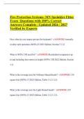 Fire Protection Systems&colon; MN Sprinkler Fitter Exam  Questions with 100&percnt; Correct Answers Complete &vert; Updated 2026 &sol; 2027 Verified by Experts