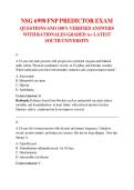 NSG 6998 FNP PREDICTOR EXAM 2026&sol;2027 QUESTIONS AND 100&percnt; VERIFIED ANSWERS  WITH RATIONALES GRADED A&plus; LATEST  SOUTH UNIVERSITY