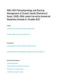 NRS 410V Pathophysiology and Nursing  Management of Clients' Health &lbrack;Pediatrics&rsqb;  Exam 1 2025-2026 Latest Correctly Answered  Questions Already A&plus; Graded-GCU