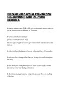 SDS EXAM NBRC ACTUAL EXAMINATION 2026 QUESTIONS WITH SOLUTIONS GRADED A&plus;