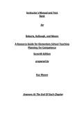 A Resource Guide for Elementary School Teaching 7th Edition &vert; Instructor Manual & Test Bank &vert; All Chapters Solutions &vert; ISBN 978-0137039463