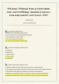 PCB 3023C &sol; PCB3023C Exam 4&colon; &lpar;Latest Update  2026 &sol; 2027&rpar; Cell Biology &vert; Questions & Answers &vert;  Exam study material &vert; 100&percnt; Correct - FGCU