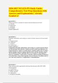 2026-2027 NCLEX-PN Study Guide&colon; 100&plus; Comprehensive Test Prep Questions with Verified Answers&comma; Detailed Explanations & Rationales &vert; Already Graded A&plus;