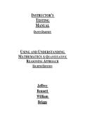 Using and Understanding Mathematics 8th Edition Instructor Manual &vert; A Quantitative Reasoning Approach &vert; All Chapters Solutions &vert; ISBN 978-0137575336