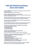 HCA 120&colon; Lifestyle And Choices Exam Latest Update