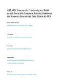 NRS 427V Concepts in Community and Public  Health Exam with Complete Practice Questions  and Answers Guaranteed Pass &lpar;Score A&rpar;-GCU