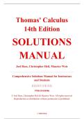 Solutions Manual &ndash; Thomas' Calculus&comma; 14th Edition &ndash; Joel Hass&comma; Christopher Heil&comma; & Maurice Weir &ndash; ISBN 9780134438986 &lpar;Full Chapters 1&ndash;16 Covered&rpar;