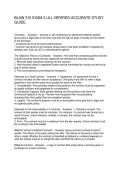 BLAW 310 EXAM 3 ULL VERIFIED ACCURATE STUDY GUIDE