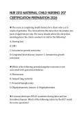NUR 2513 MATERNAL CHILD NURSING 207 CERTIFICATION PREPARATION 2026