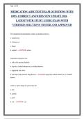 MEDICATION AIDE TEST EXAM QUESTIONS WITH 100&percnt; CORRECT ANSWERS NEW UPDATE 2026 LATEST WITH STUDY GUIDE E&KHcy;AM WITH VERIFIED SOLUTIONS TESTED AND APPROVED