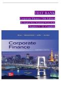 Test Bank for Corporate Finance&comma; 13th Edition by Stephen Ross & Randolph Westerfield &ndash; Chapters 1&ndash;21 complete newest version updated 2026&sol;2o27