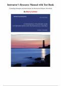Counseling Strategies and Interventions for Professional Helpers &ndash; 9th Edition&comma; Sherry Cormier &vert; Instructor&rsquo;s Resource Manual & Test Bank Package Chapters 1&ndash;10