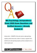 PSYCHOLOGY JURISPRUDENCE   EXAM COMPLETE PACKAGE DEAL