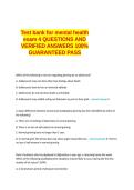 Test bank for mental health exam 4 QUESTIONS AND VERIFIED ANSWERS 100&percnt; GUARANTEED PASS