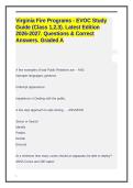 Virginia Fire Programs - EVOC Study Guide &lpar;Class 1&comma;2&comma;3&rpar;&period; Latest Edition 2026-2027&period; Questions & Correct Answers&period; Graded A