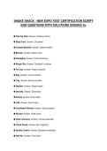 SHAKE SHACK - NEW EXPO TEST CERTIFICATION SCRIPT 2026 QUESTIONS WITH SOLUTIONS GRADED A&plus;