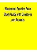 Wastewater Practice Exam Study Guide with Questions and Answers &ndash; Wastewater Operator Certification Test Prep &lpar;2026 Updated&rpar;