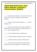Virginia State EVOC Exam&period; Latest Edition 2026-2027&period; Questions & Correct Answers&period; Graded A
