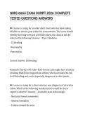 NURS 6665 EXAM SCRIPT 2026 COMPLETE TESTED QUESTIONS ANSWERS