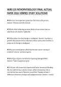 NURS 231 PATHOPHYSIOLOGY FINAL ACTUAL PAPER 2026 VERIFIED STUDY SOLUTIONS