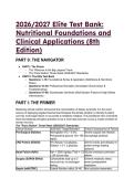 2026&sol;2027 Test Bank&colon; Nutritional Foundations and Clinical Applications &lpar;8th Edition&rpar; - Complete Q&A with Rationales
