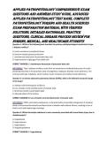 Applied Pathophysiology Comprehensive Exam Questions and Answers Study Guide&comma; Advanced Applied Pathophysiology Test Bank&comma; Complete Pathophysiology Nursing and Health Sciences Exam Preparation Material with Verified Solutions&comma; Detailed Rationales&comma; Practice