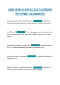 ASNT LEVEL III BASIC 2026 QUESTIONS  WITH VERIFIED ANSWERS 